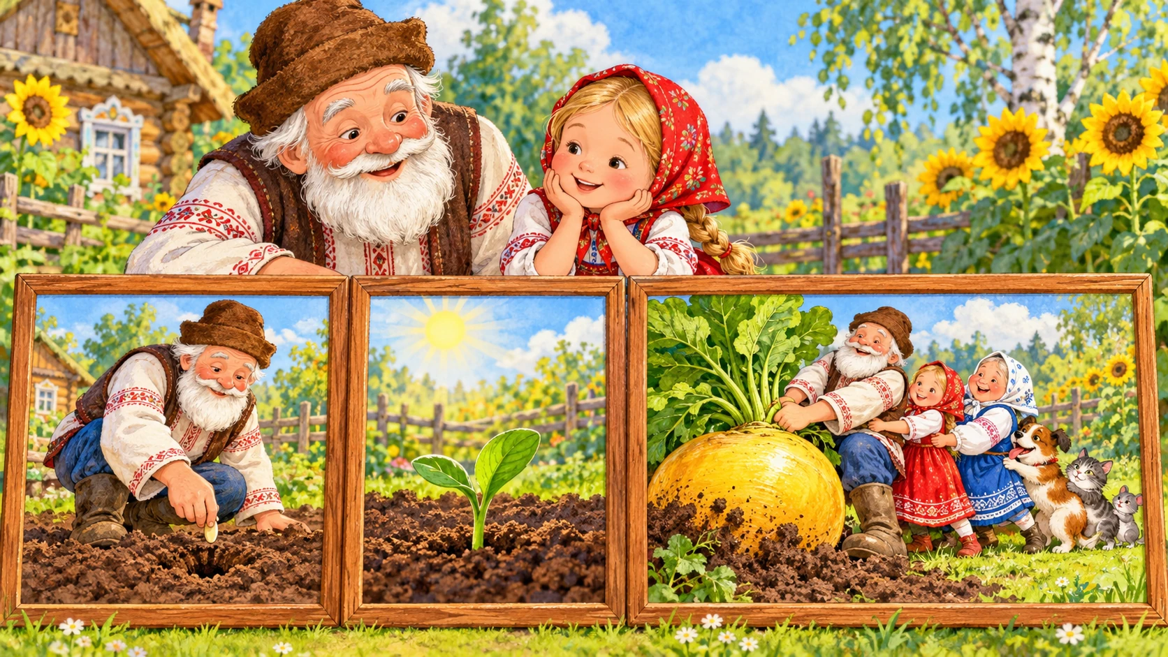Три события сказки о репке