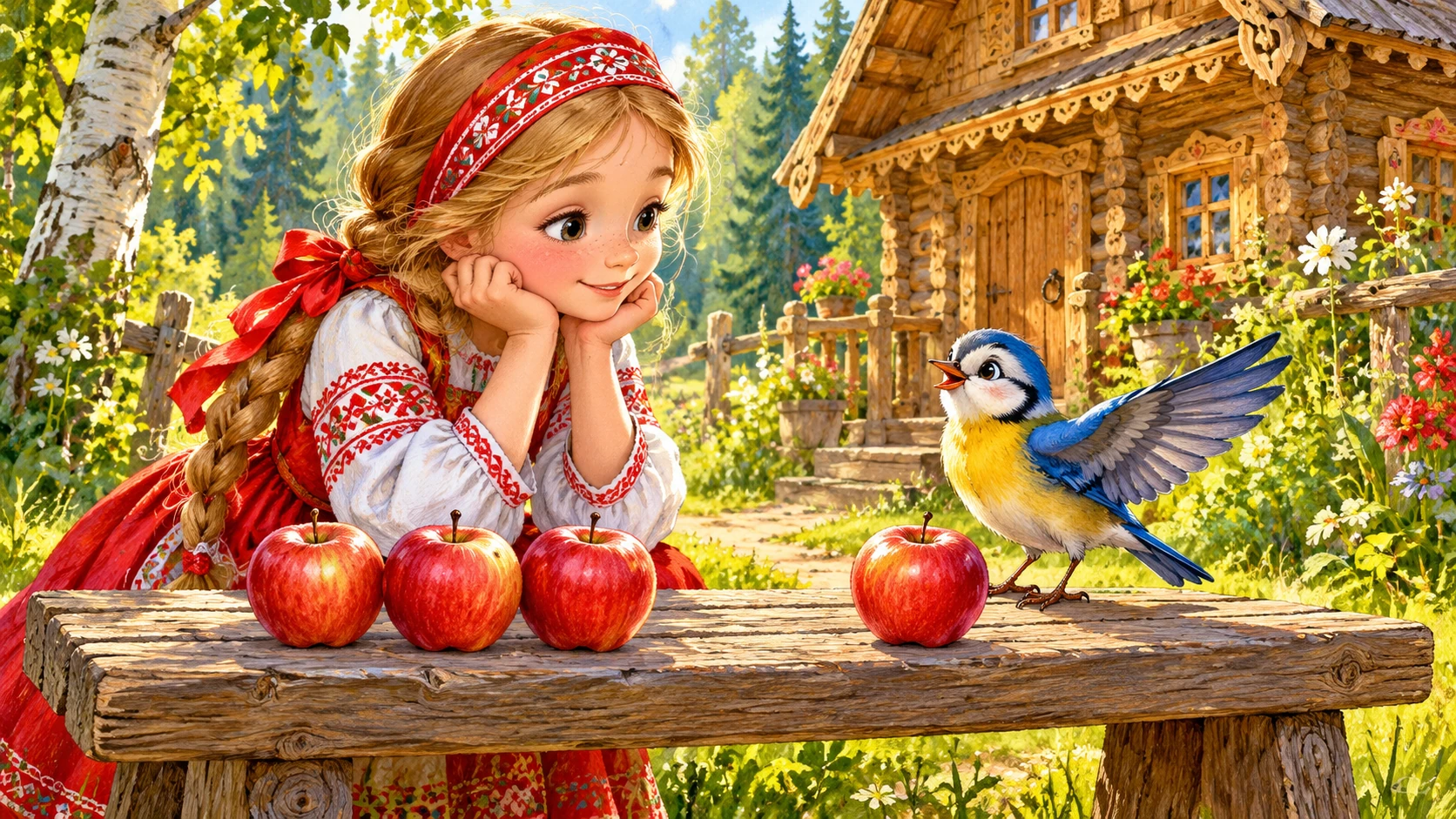Василиса и птица с яблоками